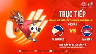 🛑 LIVE  Philippines vs Cambodia  Womens football  SEA Games 31 [upl. by Nairrod]