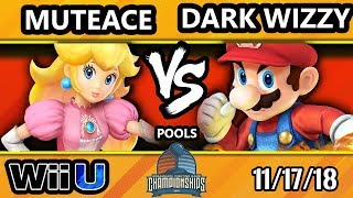 DHATL18 Smash 4  C2F  Dark Wizzy Mario Vs MuteAce Peach  Wii U Pool C  WF [upl. by Neela]