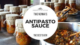 How to make HOMEMADE ANTIPASTO SAUCE  Home Canning Special [upl. by Nysila]