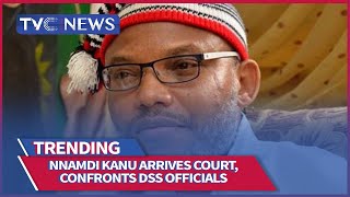 Nnamdi Kanu arrives court confronts DSS officials [upl. by Itnuahsa867]