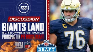 Giants Land Elite Offensive Tackle Prospect in PFF Mock Draft [upl. by Aicilef]