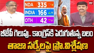 మోడీ హ్యాట్రిక్ ఖాయం Prof Nageshwar Analysis On NDA Survey 2024  PM Modi  BJP Vs Congress 99TV [upl. by Ika]