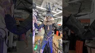 Spirit Halloween quotStraw Manquot Animatronic Demo Bohemia NY halloween spirithalloween ytshorts fyp [upl. by Euhc]