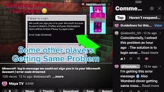 How to fix Minecraft Problem We Could not sign you in to your Microsoft account Error code drowned [upl. by Leitao]