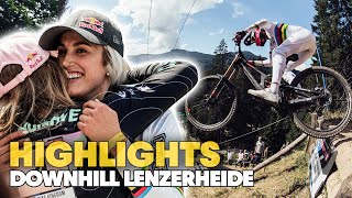 Race Highlights from Lenzerheide  UCI Downhill MTB World Cup 2021 [upl. by Nitnelav]