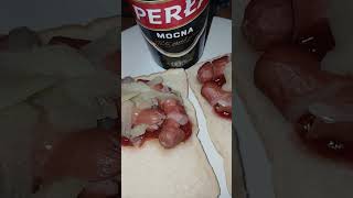 polishbeer perlamocnabeer germsnsausages hotdog frankfurter onions ketchup bread hotsauce [upl. by Irol]