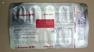 AcenacSP Tablet  Aceclofenac Serratiopeptidase amp Paracetamol Tablets  Acenac SP Tablet Uses Dose [upl. by Corly]