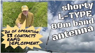 Make an LTYPE antenna for 80m band and up using 5m whip and one elevated radial [upl. by Arramahs634]