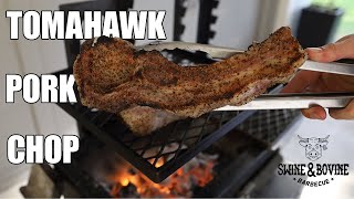 Tomahawk Pork Chops on the Mill Scale Yakitori  Swine amp Bovine Barbecue [upl. by Susie638]