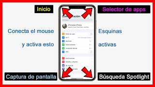 CONECTA EL MOUSE RATÓN AL iPhoneiPad Y ACTIVA LAS ESQUINAS ACTIVAS HOT CORNERS de iOS 133 [upl. by Daphne]