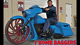 CUSTOM F BOMB BAGGERS ON 30 INCH WHEELS AMAZING [upl. by Player]