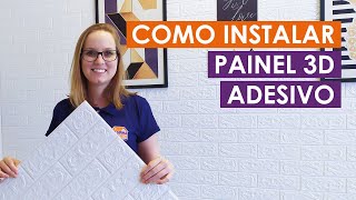 Como instalar e transformar uma parede com Painel Placa 3D Tijolo Adesivo DIY [upl. by Ettenim862]