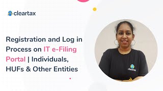 Registration and Log in Process on IT eFiling Portal  Individuals HUFs amp Other Entities [upl. by Ailis183]