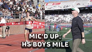 2024 Penn Relays Micd Up Notre Dame Watches Recruits Shine In High School Boys Championship Mile [upl. by Sudaorb]