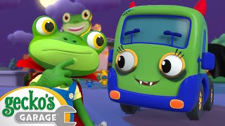 Baby Trucks Halloween Trick Rescue 😈 Geckos Garage  Rescue Adventures [upl. by Llewon]