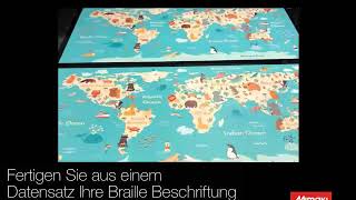 Brailleschrift Druck mit UJF3042 6042 MkII und UJF7151 plus [upl. by Azeel]