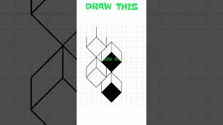 how to draw 3D step by step  very easy  with dimension 3D shorts drawing art [upl. by Tnilc733]