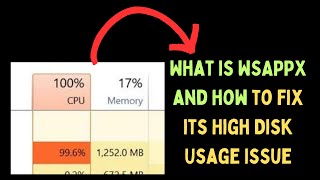 What is WSAPPX and How to Fix Its High Disk Usage Issue on Windows 11 [upl. by Fairman]