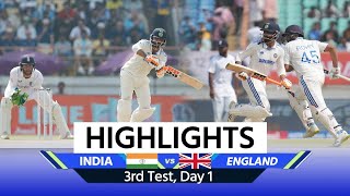 India vs England 3rd Test Day 1 Highlights IND vs ENG Today Match Highlights  Ravindra Jadeja [upl. by Myrilla113]