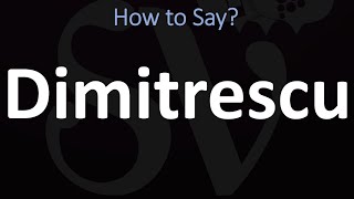 How to Pronounce Dimitrescu CORRECTLY [upl. by Levesque]