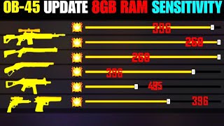 Best Sensitivity For 8GB Ram Mobile After OB45 Update 🎯 [upl. by Richel]