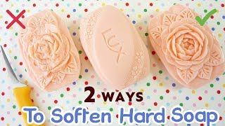 SOAP CARVING  How To Soften Hard Soap  EASY  ASMR  Satisfying [upl. by Skill]