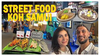 KOH SAMUI STREET FOOD TOUR in THAILAND 🇹🇭  Fishermans Village Night Market [upl. by Sula]