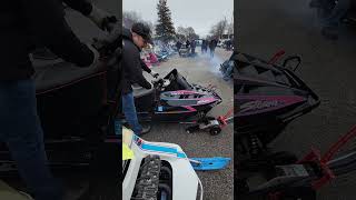 TWO FOR ONE  Polaris Indy 650 and Storm Cold Start and Run at the Relic Rider Show in Rapid River [upl. by Penthea]