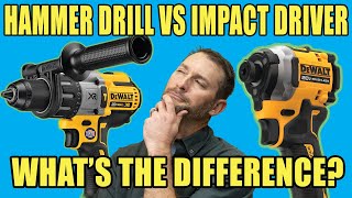 Hammer Drill VS Impact Driver  Whats The Difference [upl. by Adnol]