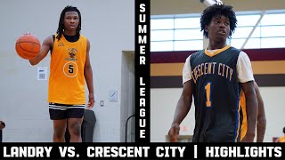 LB Landry vs Crescent City HIGHLIGHTS  Pios get HOT from 3pt range in summer league action [upl. by Saleme]