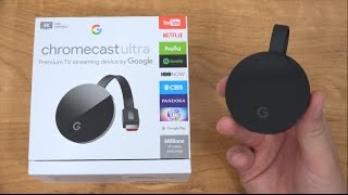 Chromecast Ultra Unboxing and Setup 4K Streaming [upl. by Ahsiym]