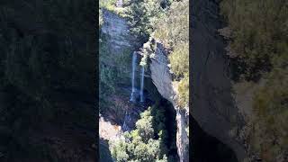 Katoomba Falls view from the sky Australia NSW BlueMountains Beautiful travel waterfall [upl. by Retsub153]