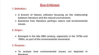 What is Eco Criticism  Eco Criticism kya hai  literary Criticism  Eco Criticism [upl. by Trinette]