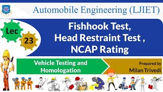 L 23 Fishhook Test Head Restraint Test NCAP Rating I Vehicle Testing and Homologation I Automobile [upl. by Ennairda]