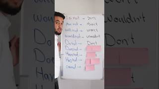 English contractions english learnenglish improveenglish shorts vocabulary ielts [upl. by Winchester]