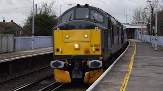 Rail Operations Group 37884 Darth Vader and Ilkley moor bah tat at Whitstable and Minster 14117 [upl. by Egedan]