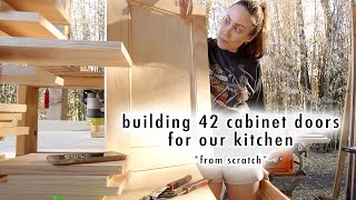 building 42 CABINET DOORS for our KITCHEN from scratch  XO MaCenna Vlogs [upl. by Iddet]