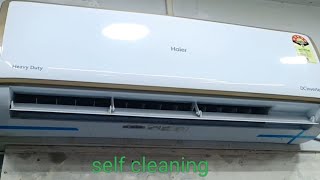 Haier AC SELF CLEANING PROSSEShow to use ac cleaning self cleaningselfhelp self clean [upl. by Llyrrad]