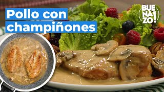 Pollo con champiñones y vino blanco  Recetas navideñas  Buenazo [upl. by Tiat]