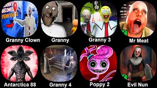 Granny Clown Granny Granny 3 Granny 4 Mr Meat Antarctica 88 Poppy Playtime 2 Evil Nun Maze [upl. by Keane]