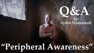 QampA  PERIPHERAL AWARENESS  by Ajahn Nyanamoli Thero Hillside Hermitage Sri Lanka [upl. by Alvita]