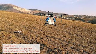 10lt Zirai İlaçlama Dronu İlk Uçuş Testi10lt AgriCulture Drone First Flight Test [upl. by Oppen838]