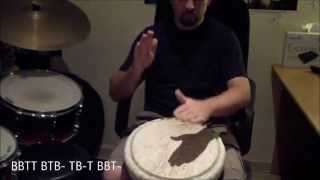 Djembe patterns for beginners  Pattern 13 [upl. by Minna]