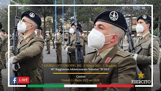 Giuramento dei VFP1 del 1° Blocco 2021  1° Scaglione  80° RAV quotROMAquot di Cassino [upl. by Siraval]