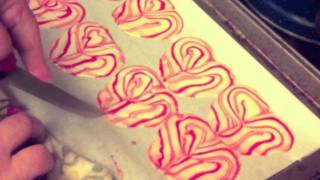 How to Melt Candy Canes into Peppermint Heart Chips  DIY Project [upl. by Ecirual261]