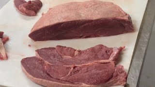 Rump steak slicing tutorial [upl. by Melvena506]