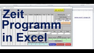 52 Zeiterfassungsprogramm in Excel VBA selber erstellen [upl. by Rokach880]