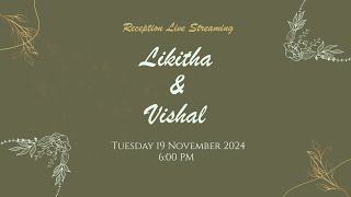 Likitha amp Vishal  Reception Live Streaming  19112024 [upl. by Asirak]