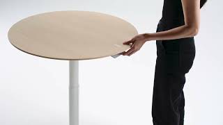 Humanscale Float Gather Height Adjustable table  Round Top and Square Top [upl. by Bonney]