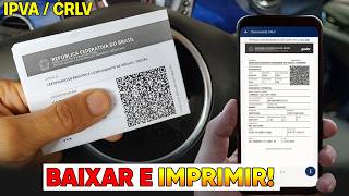 Como BAIXAR e IMPRIMIR O IPVA CRLV 2024 do SEU Carro ou Moto pelo Celular [upl. by Elleda]